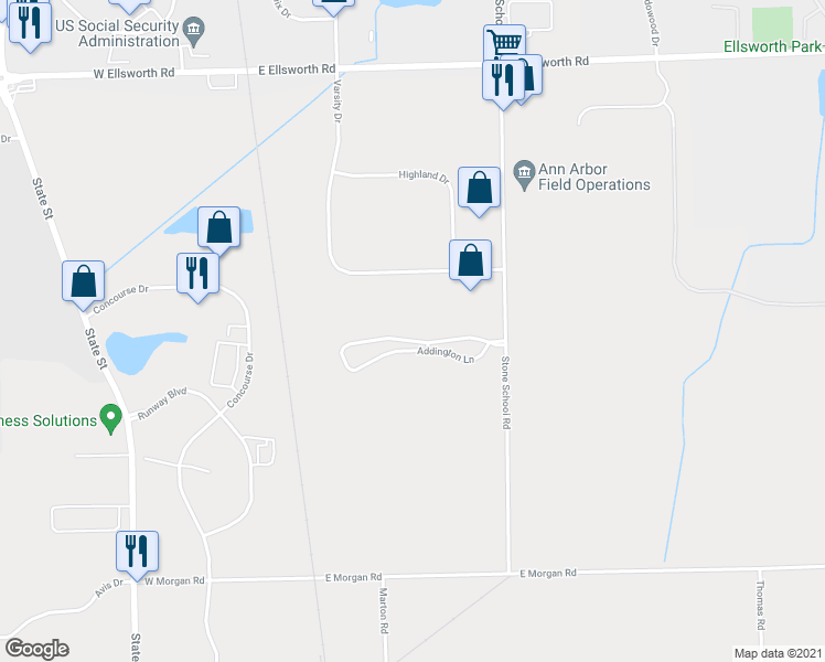 map of restaurants, bars, coffee shops, grocery stores, and more near 13505 North Haggerty Road in Plymouth