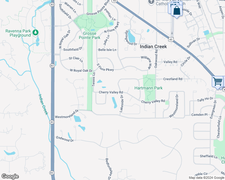 map of restaurants, bars, coffee shops, grocery stores, and more near 840 Cherry Valley Road in Vernon Hills