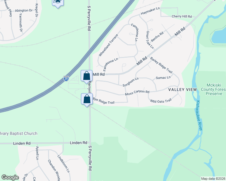 map of restaurants, bars, coffee shops, grocery stores, and more near 7173 Moss Canyon Road in Cherry Valley