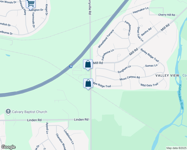 map of restaurants, bars, coffee shops, grocery stores, and more near 7051 Sorghum Lane in Cherry Valley