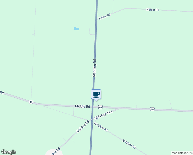 map of restaurants, bars, coffee shops, grocery stores, and more near 3450 Manning Road in Essex County