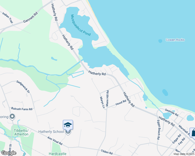 map of restaurants, bars, coffee shops, grocery stores, and more near 411 Hatherly Road in Scituate