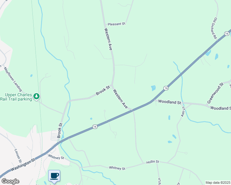 map of restaurants, bars, coffee shops, grocery stores, and more near 266 Western Avenue in Sherborn