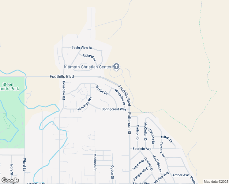 map of restaurants, bars, coffee shops, grocery stores, and more near 872 Westview Drive in Klamath Falls