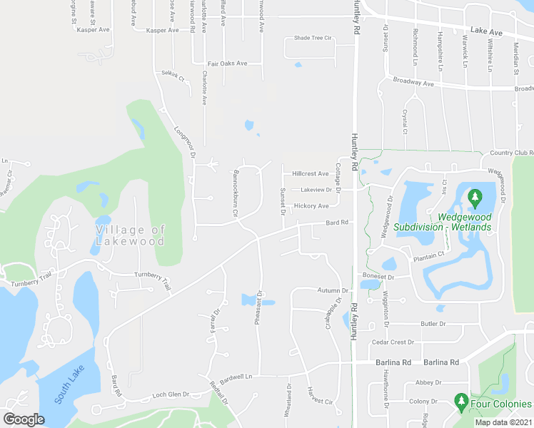map of restaurants, bars, coffee shops, grocery stores, and more near 7125 Bannockburn Circle in Village of Lakewood