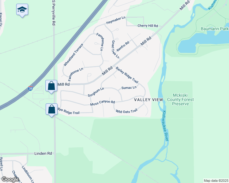 map of restaurants, bars, coffee shops, grocery stores, and more near 7443 Sorghum Lane in Cherry Valley