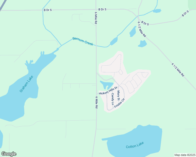 map of restaurants, bars, coffee shops, grocery stores, and more near 10450 6 Mile Road in Battle Creek