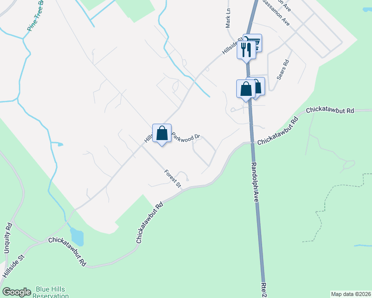 map of restaurants, bars, coffee shops, grocery stores, and more near 29 Barberry Lane in Milton