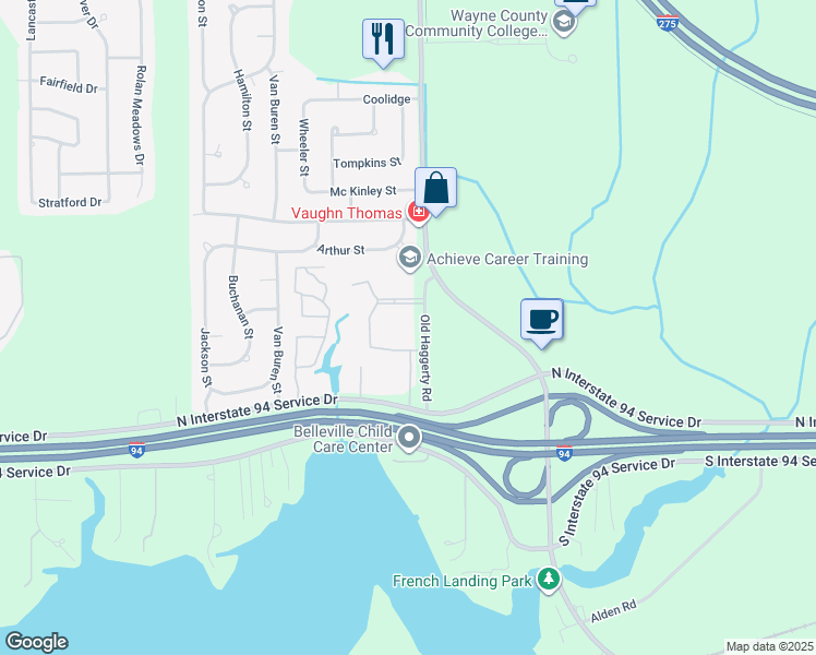map of restaurants, bars, coffee shops, grocery stores, and more near 10910 Independence Lane in Belleville