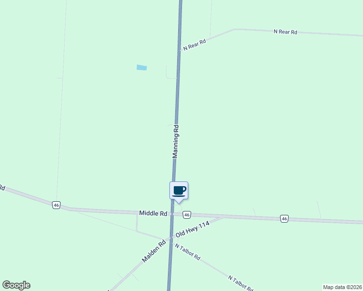 map of restaurants, bars, coffee shops, grocery stores, and more near 3450 Manning Road in Essex County