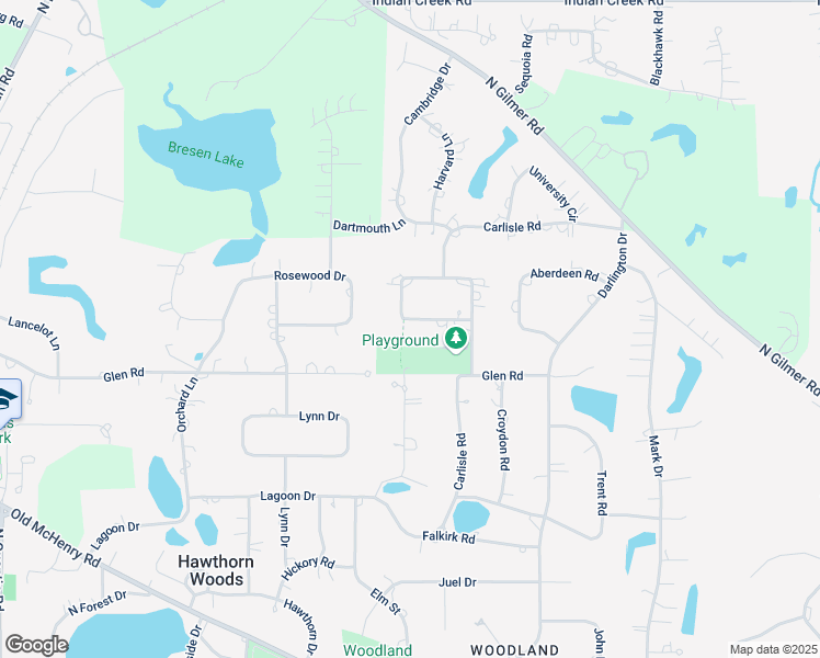 map of restaurants, bars, coffee shops, grocery stores, and more near 9 South Highview Circle in Hawthorn Woods