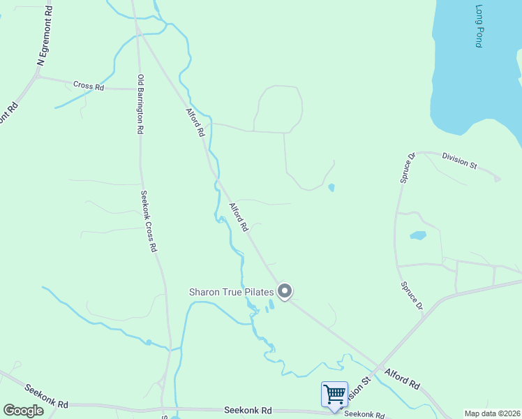 map of restaurants, bars, coffee shops, grocery stores, and more near 162 Alford Road in Great Barrington