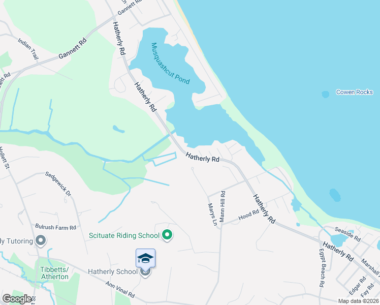 map of restaurants, bars, coffee shops, grocery stores, and more near 63 Marys Lane in Scituate