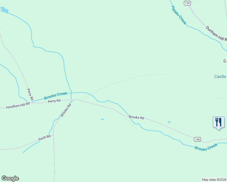 map of restaurants, bars, coffee shops, grocery stores, and more near 266 Fox Rd in Castle Creek