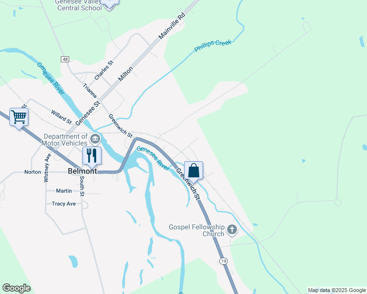 map of restaurants, bars, coffee shops, grocery stores, and more near 8 Maple Street in Belmont