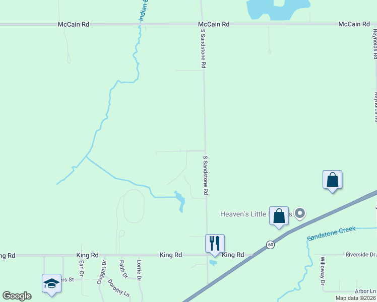 map of restaurants, bars, coffee shops, grocery stores, and more near 6116 Scotch Blue Drive in Spring Arbor