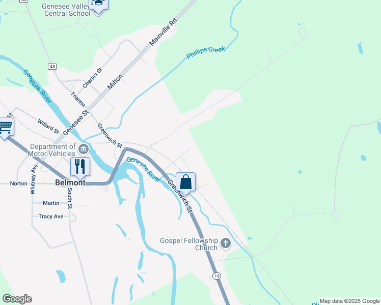 map of restaurants, bars, coffee shops, grocery stores, and more near 17 Maple Street in Belmont