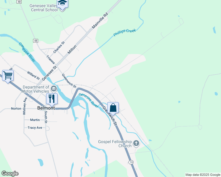 map of restaurants, bars, coffee shops, grocery stores, and more near 8 Maple Street in Belmont