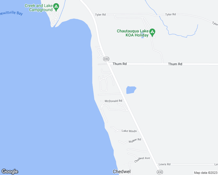 map of restaurants, bars, coffee shops, grocery stores, and more near 14 West Wind Drive in Dewittville