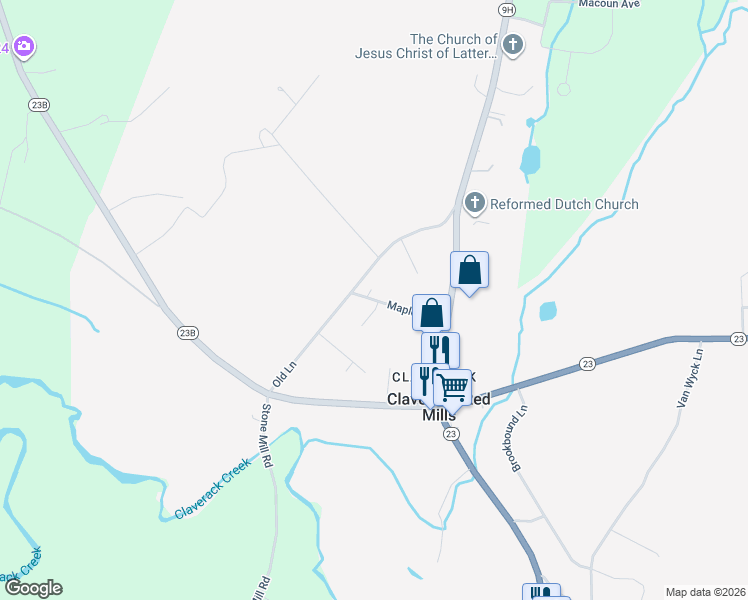 map of restaurants, bars, coffee shops, grocery stores, and more near 82 Old Ln in Claverack