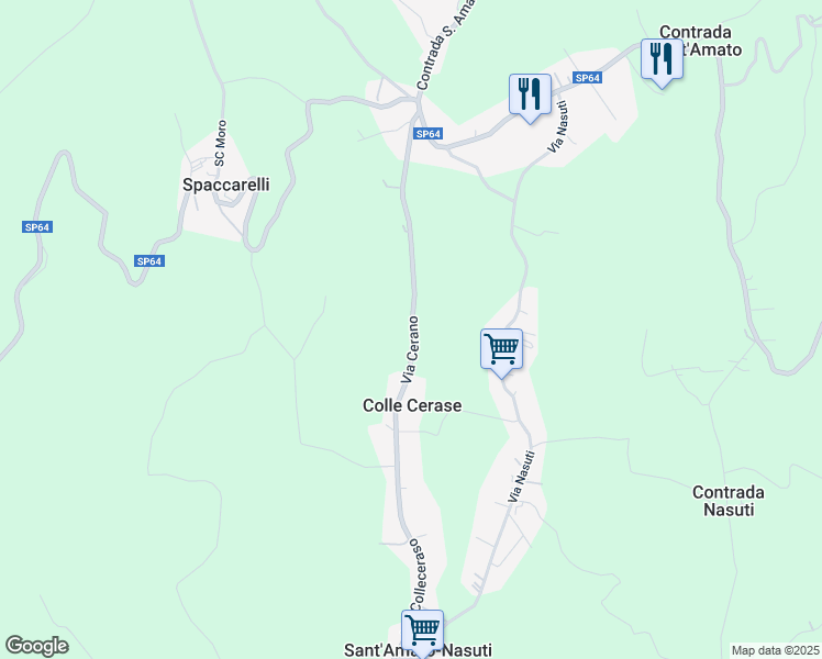 map of restaurants, bars, coffee shops, grocery stores, and more near 35 Via Ciommi in Colle Cerase