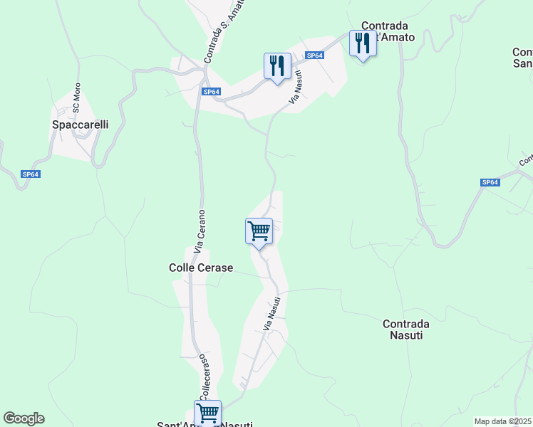 map of restaurants, bars, coffee shops, grocery stores, and more near 199 Contrada Nasuti in Sant'Amato-nasuti