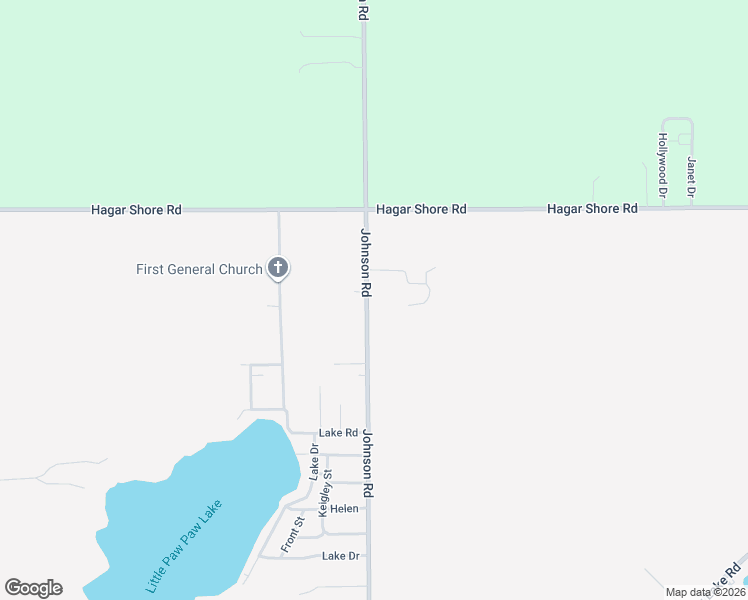 map of restaurants, bars, coffee shops, grocery stores, and more near 6341 Johnson Road in Coloma