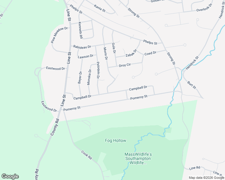 map of restaurants, bars, coffee shops, grocery stores, and more near 42 Campbell Drive in Easthampton