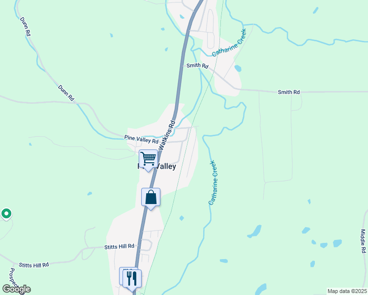map of restaurants, bars, coffee shops, grocery stores, and more near 1919-1933 Railroad St in Pine Valley