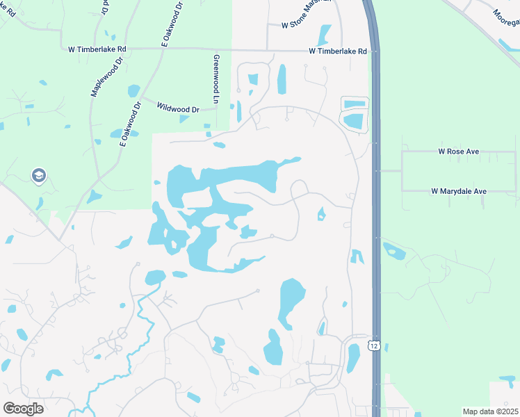 map of restaurants, bars, coffee shops, grocery stores, and more near 23 Riderwood Road in North Barrington