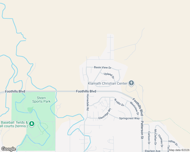 map of restaurants, bars, coffee shops, grocery stores, and more near 405 Crestdale Way in Klamath Falls