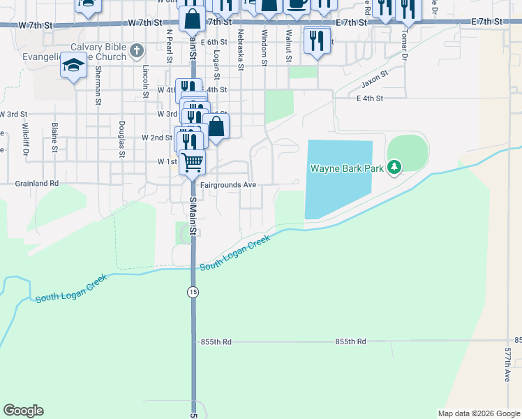 map of restaurants, bars, coffee shops, grocery stores, and more near 336-398 South Windom Street in Wayne