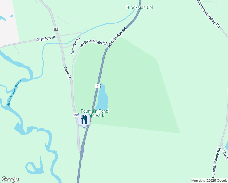 map of restaurants, bars, coffee shops, grocery stores, and more near 494 Stockbridge Road in Great Barrington