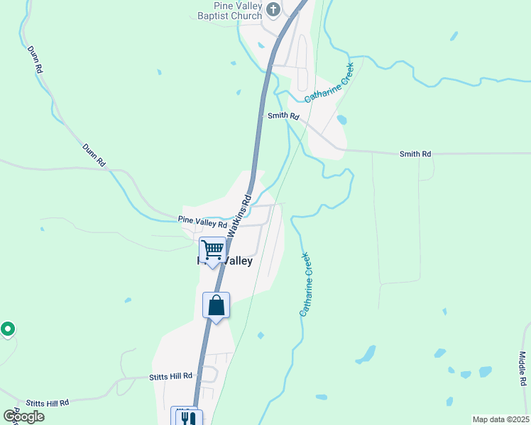 map of restaurants, bars, coffee shops, grocery stores, and more near 1933 Railroad St in Pine Valley