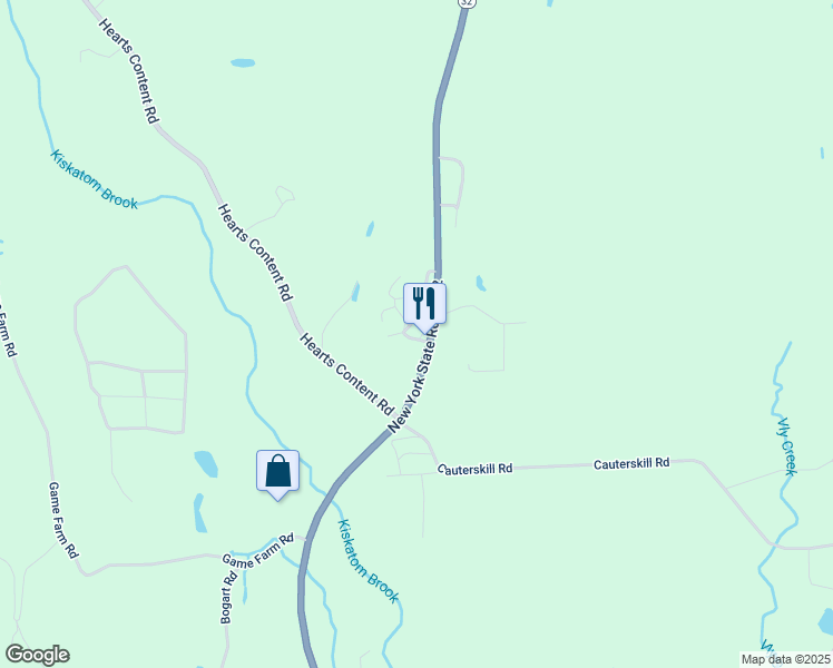 map of restaurants, bars, coffee shops, grocery stores, and more near 5208 New York 32 in Catskill
