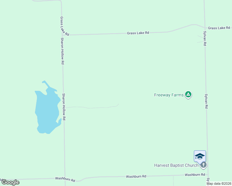 map of restaurants, bars, coffee shops, grocery stores, and more near 2451 Sharon Hollow Road in Grass Lake