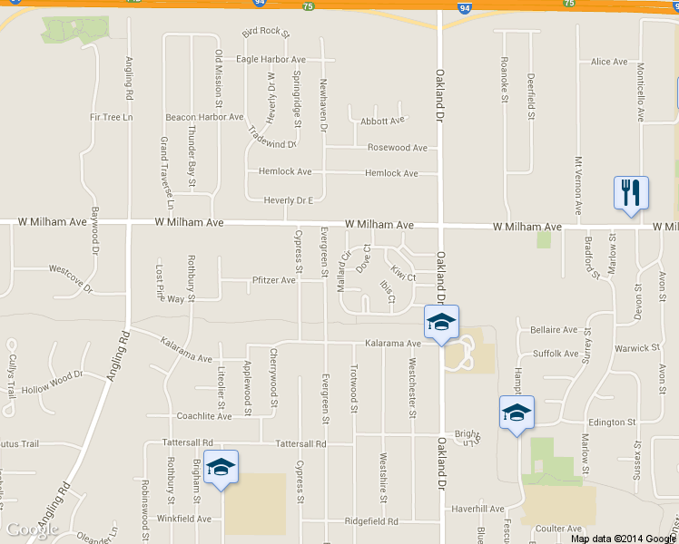 map of restaurants, bars, coffee shops, grocery stores, and more near 2468 Grouse Court in Portage
