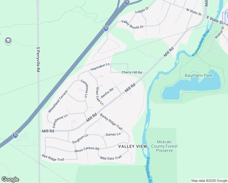 map of restaurants, bars, coffee shops, grocery stores, and more near 3785 Mill Road in Cherry Valley