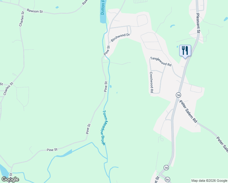 map of restaurants, bars, coffee shops, grocery stores, and more near 269 Pine Street in Leicester