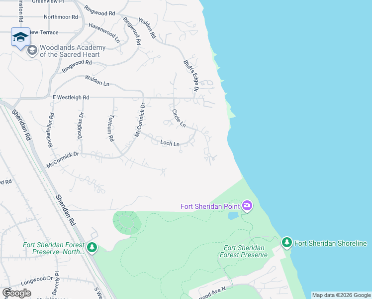 map of restaurants, bars, coffee shops, grocery stores, and more near 1285 Loch Lane in Lake Forest