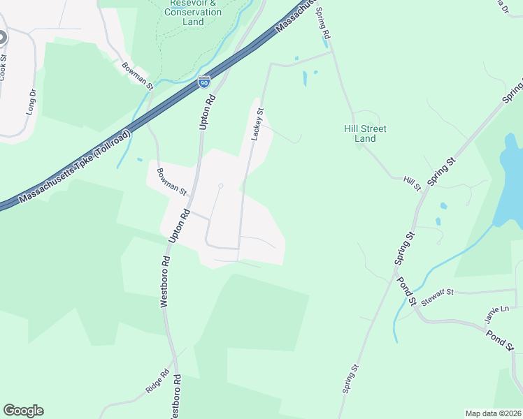 map of restaurants, bars, coffee shops, grocery stores, and more near 52 Lackey Street in Westborough