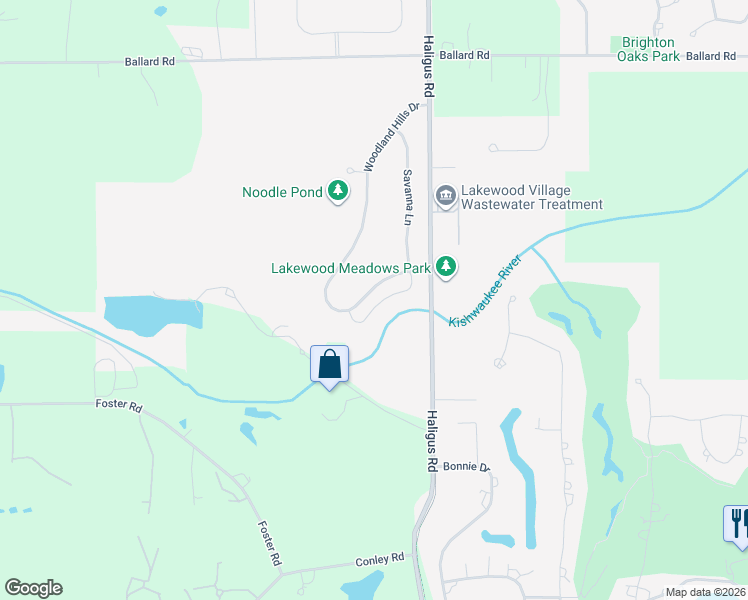 map of restaurants, bars, coffee shops, grocery stores, and more near 6931 Cambria Cove in Village of Lakewood