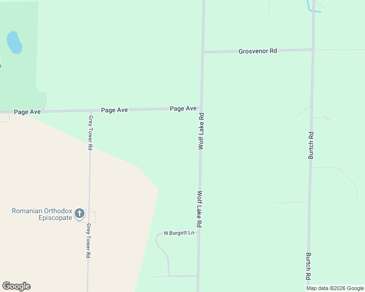 map of restaurants, bars, coffee shops, grocery stores, and more near 2130 Wolf Lake Road in Grass Lake