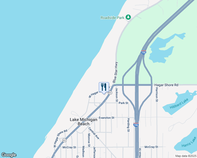 map of restaurants, bars, coffee shops, grocery stores, and more near 6540 Blue Star Highway in Coloma