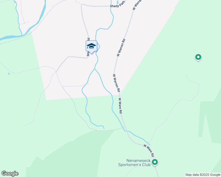map of restaurants, bars, coffee shops, grocery stores, and more near 2-98 West Warren Road in Ware
