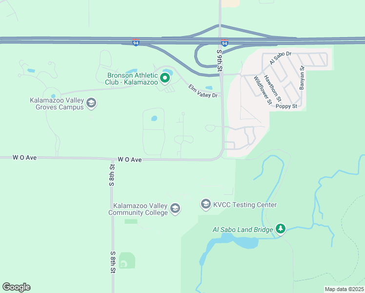 map of restaurants, bars, coffee shops, grocery stores, and more near 5930 Briarcliff Lane in Kalamazoo