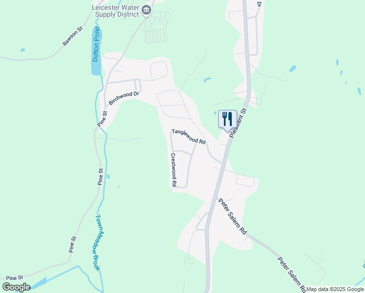 map of restaurants, bars, coffee shops, grocery stores, and more near 4 Knollwood Road in Leicester