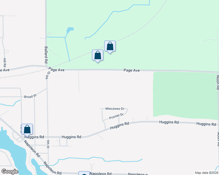 map of restaurants, bars, coffee shops, grocery stores, and more near 5045 Page Avenue in Jackson