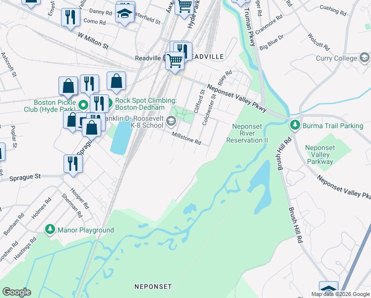 map of restaurants, bars, coffee shops, grocery stores, and more near 70 Clifford Street in Boston