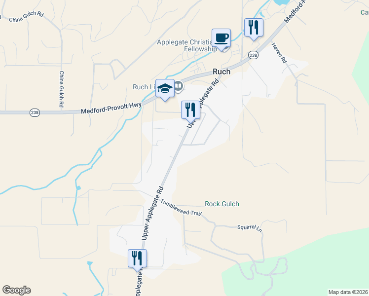 map of restaurants, bars, coffee shops, grocery stores, and more near 359 Upper Applegate Road in Jacksonville